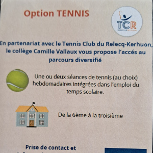 flyer option tennis rentrée 2026