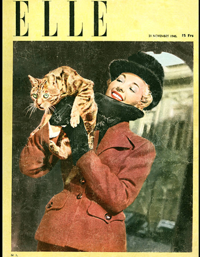 Yolande Bloin en couverture du premier numéro de Elle (21/11/1945)