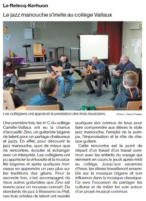 Ouest-France du 28 janvier 2020