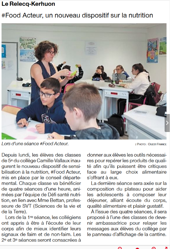 Ouest-France du 5 octobre 2019