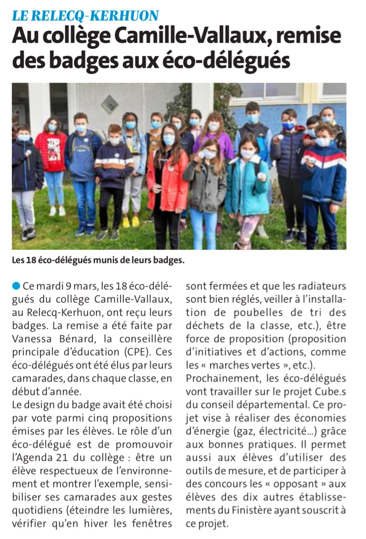 Télégramme du 11 mars 2021