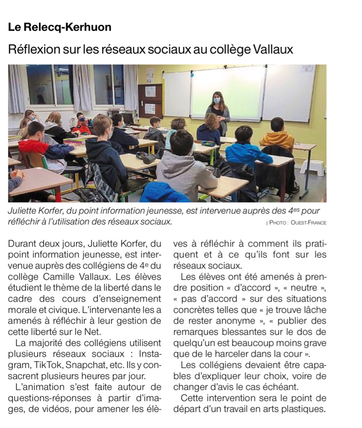 Ouest-France du 30 janvier 2021